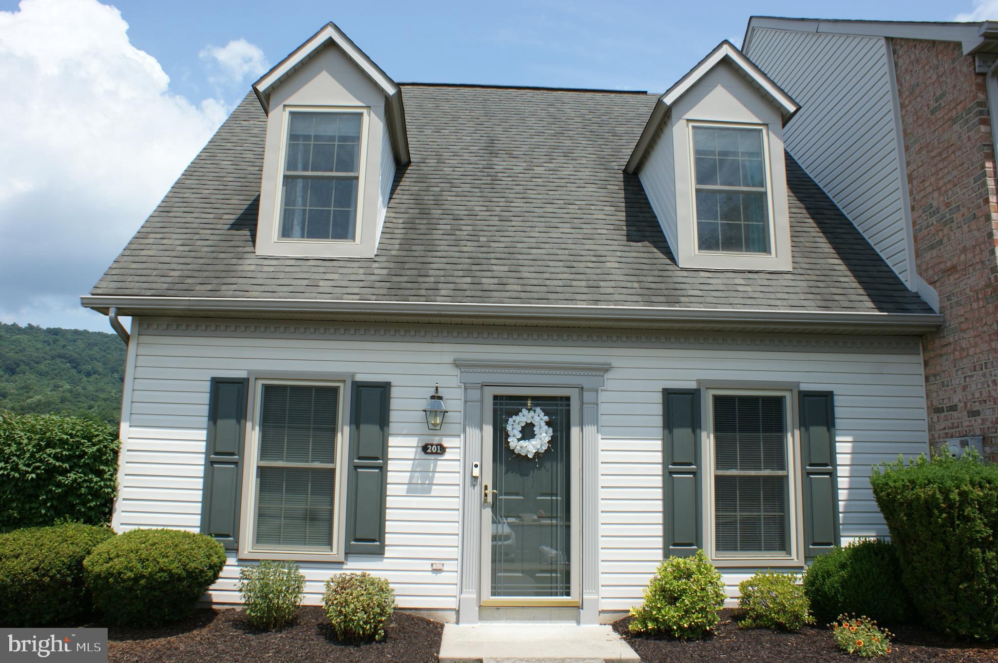 a front view of a house