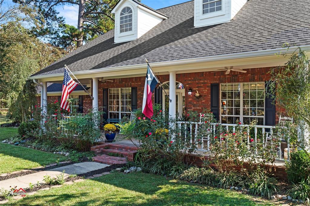 a house view with a garden space