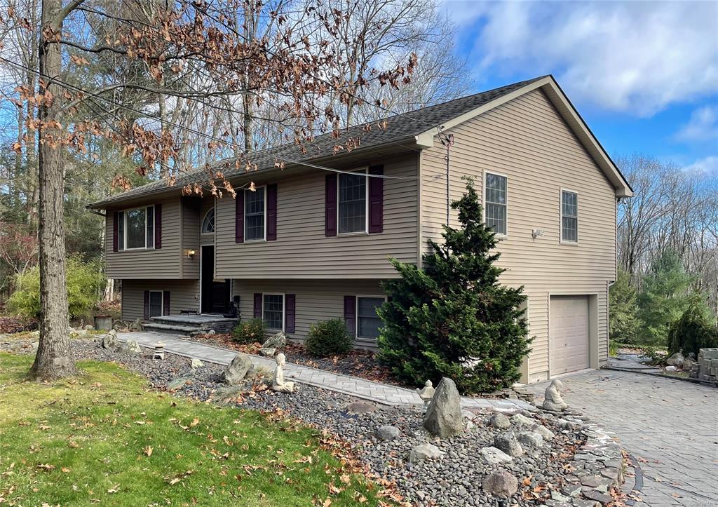 Bi-level home with a garage