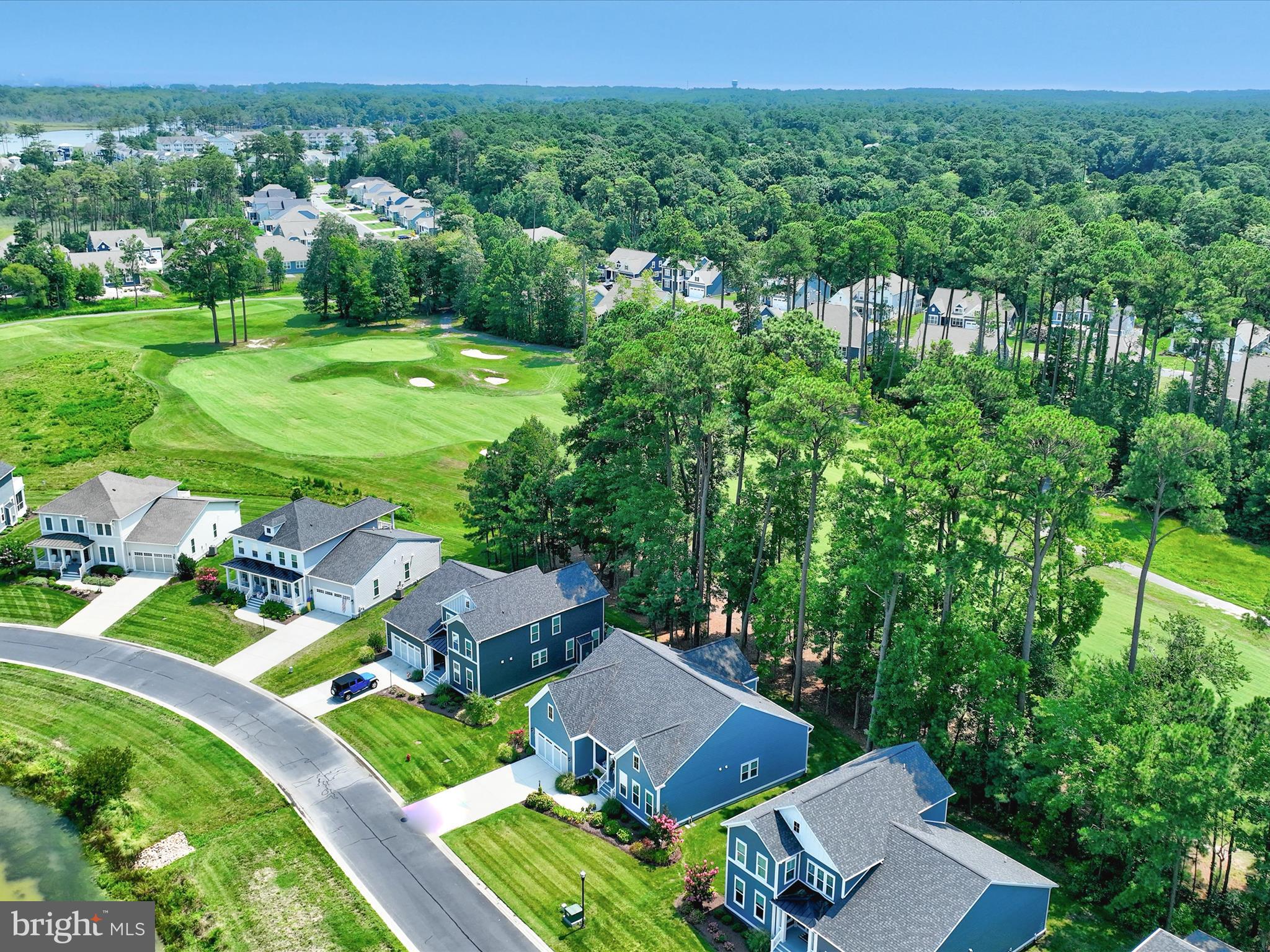 an aerial view of multiple house