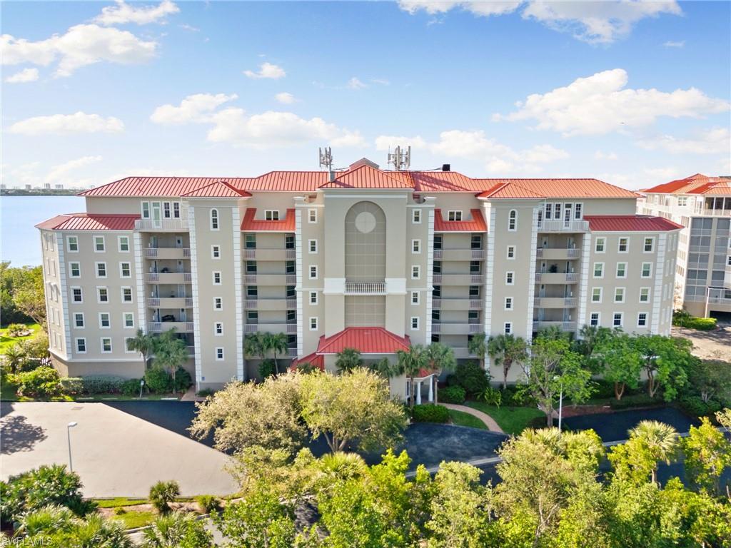 a front view of multi story residential apartment building