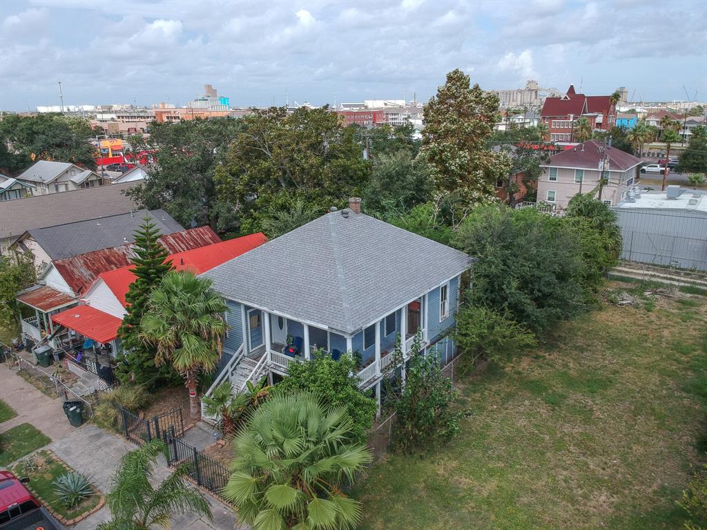 a aerial view of a house