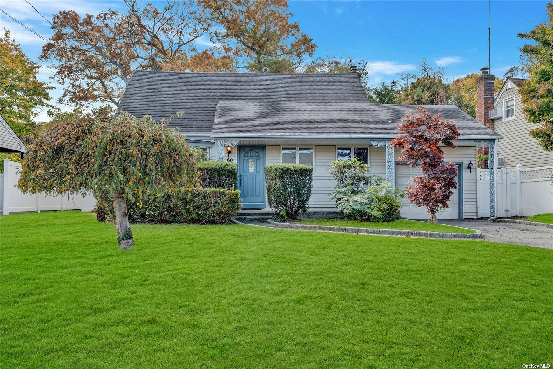 a view of a house with a garden