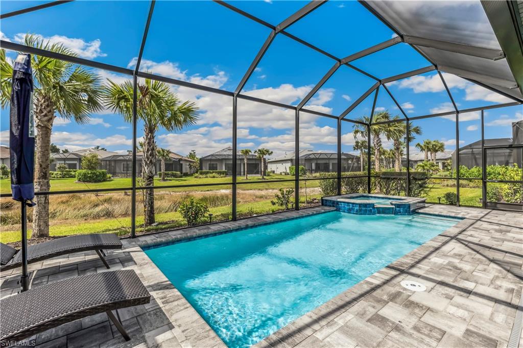 a view of a deck with a big yard