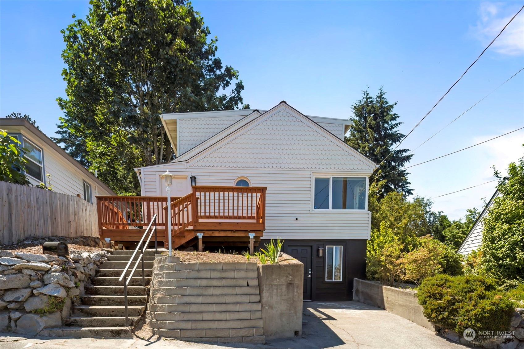 a view of a house with a patio