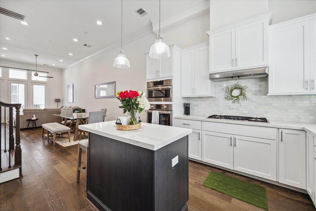 This lovely kitchen includes high-end Bosch appliances. Refrigerator is included with the home!