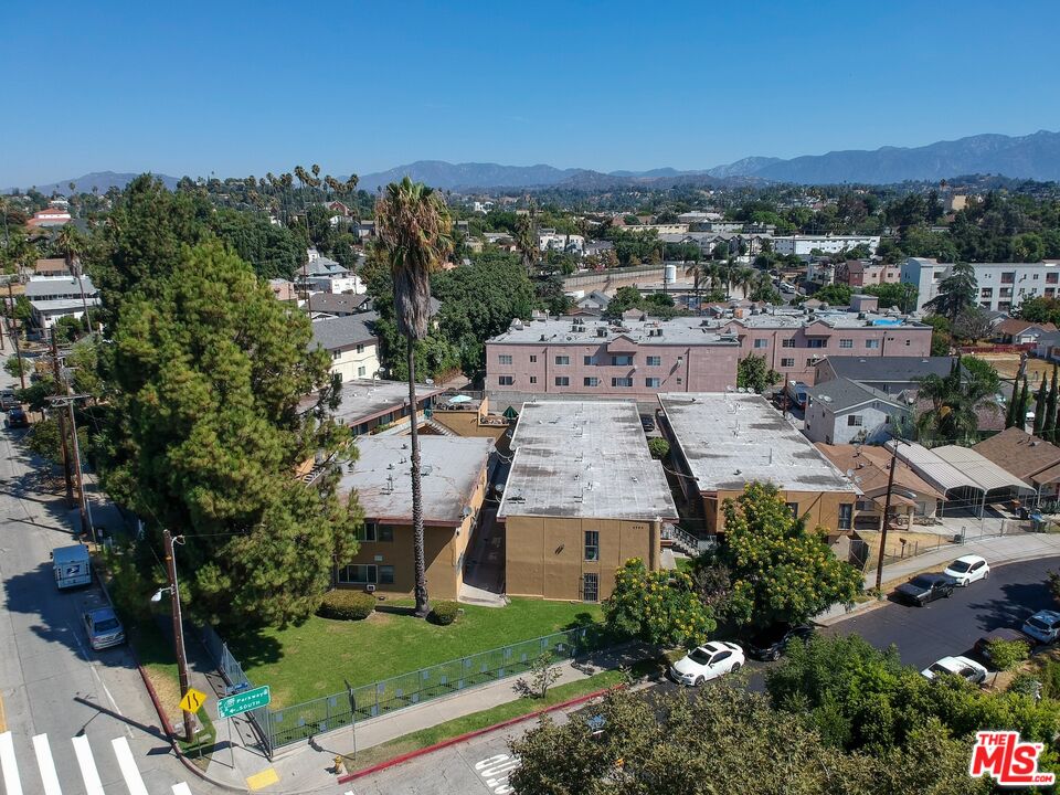 an aerial view of multiple house