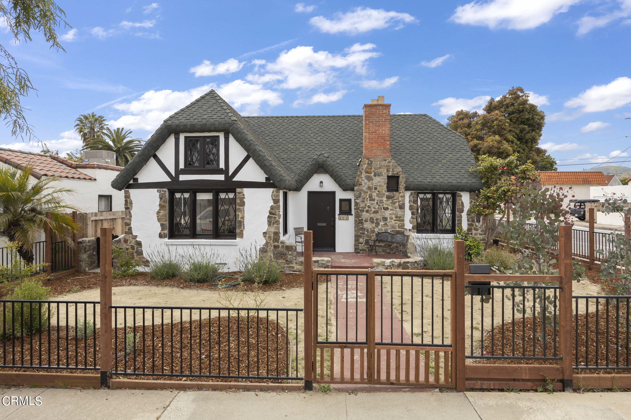 a front view of a house