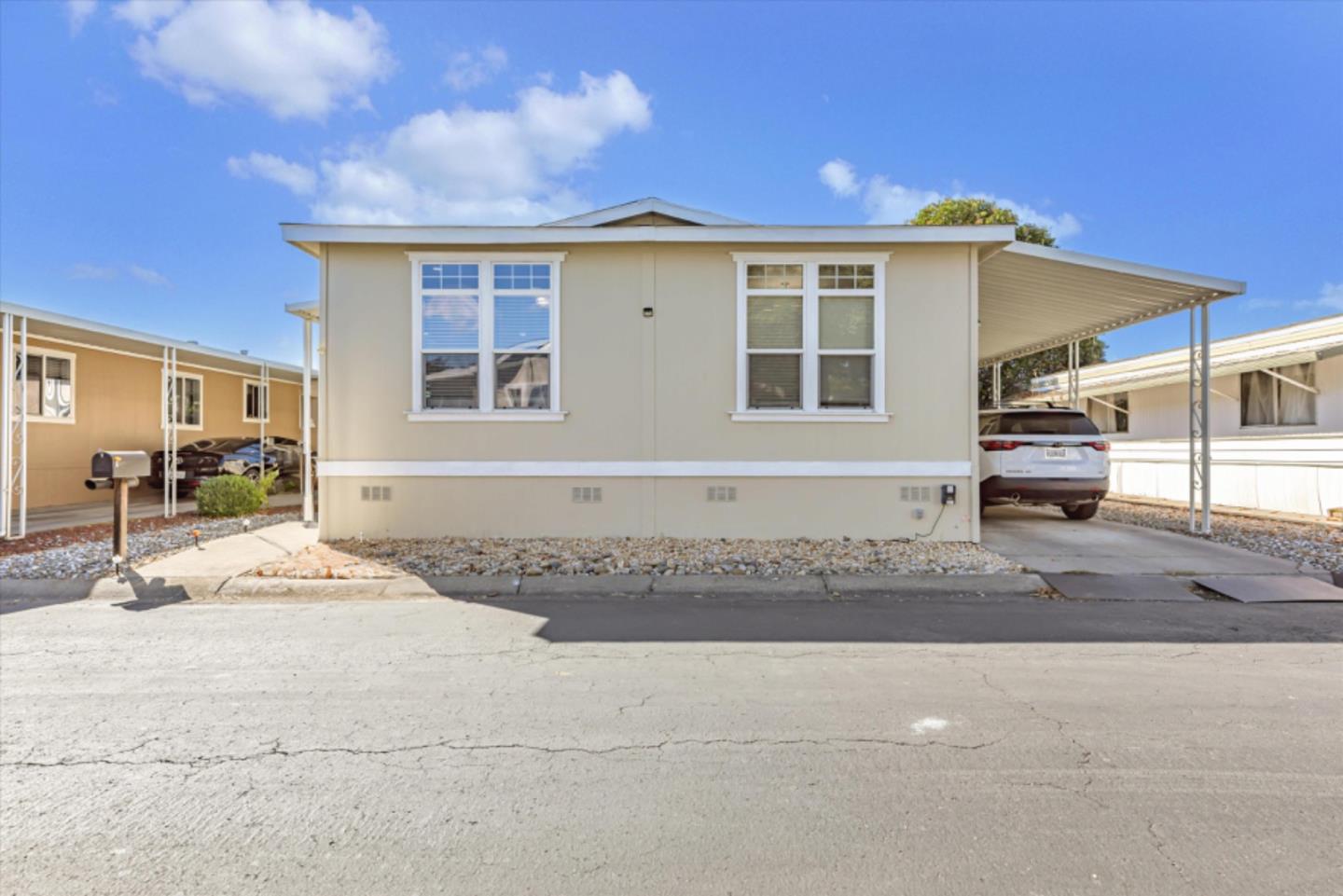 a front view of a house