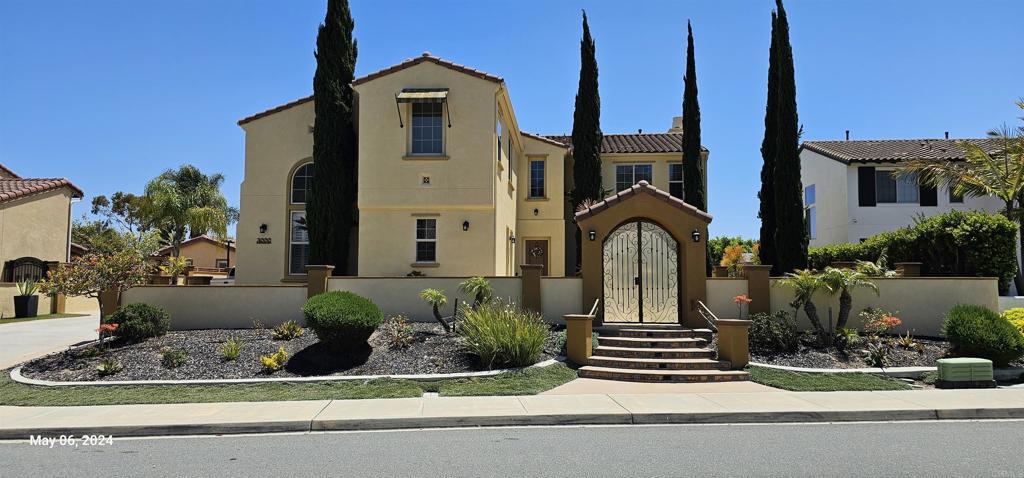 a front view of a house