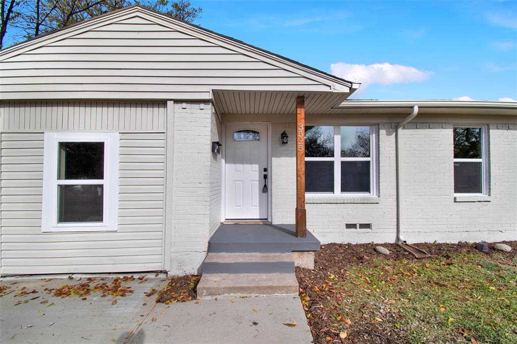 a front view of a house