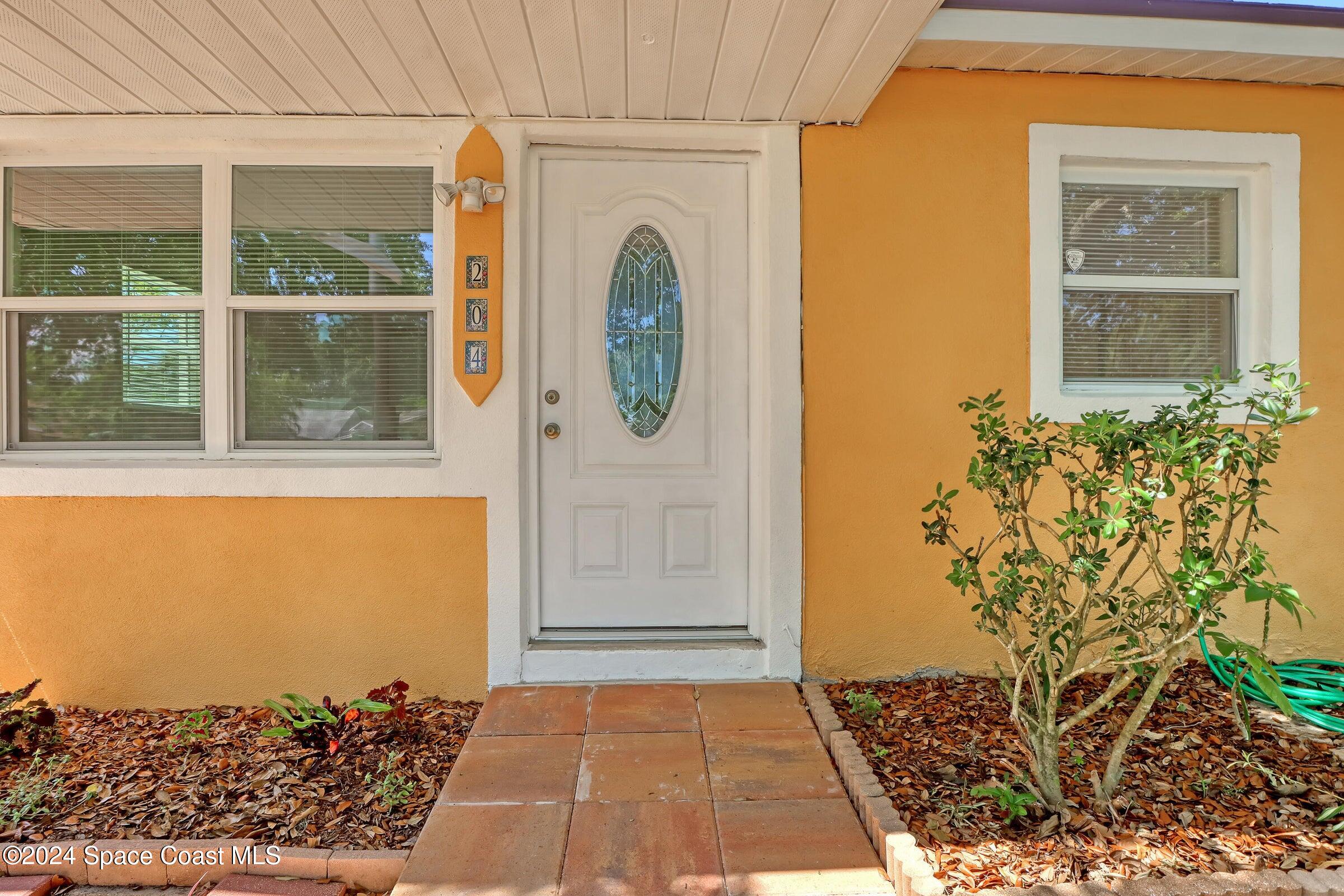 a view of a door of the house