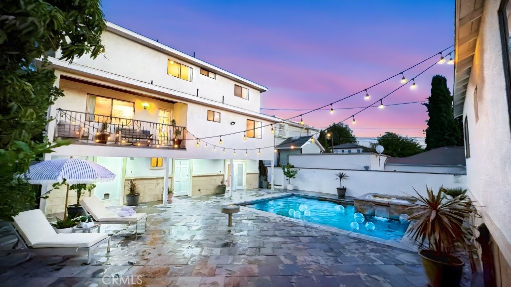 a view of a house with a patio