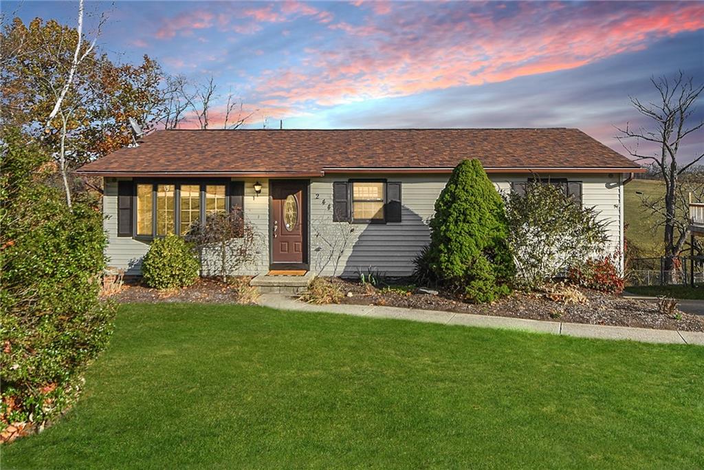 a view of a house with garden