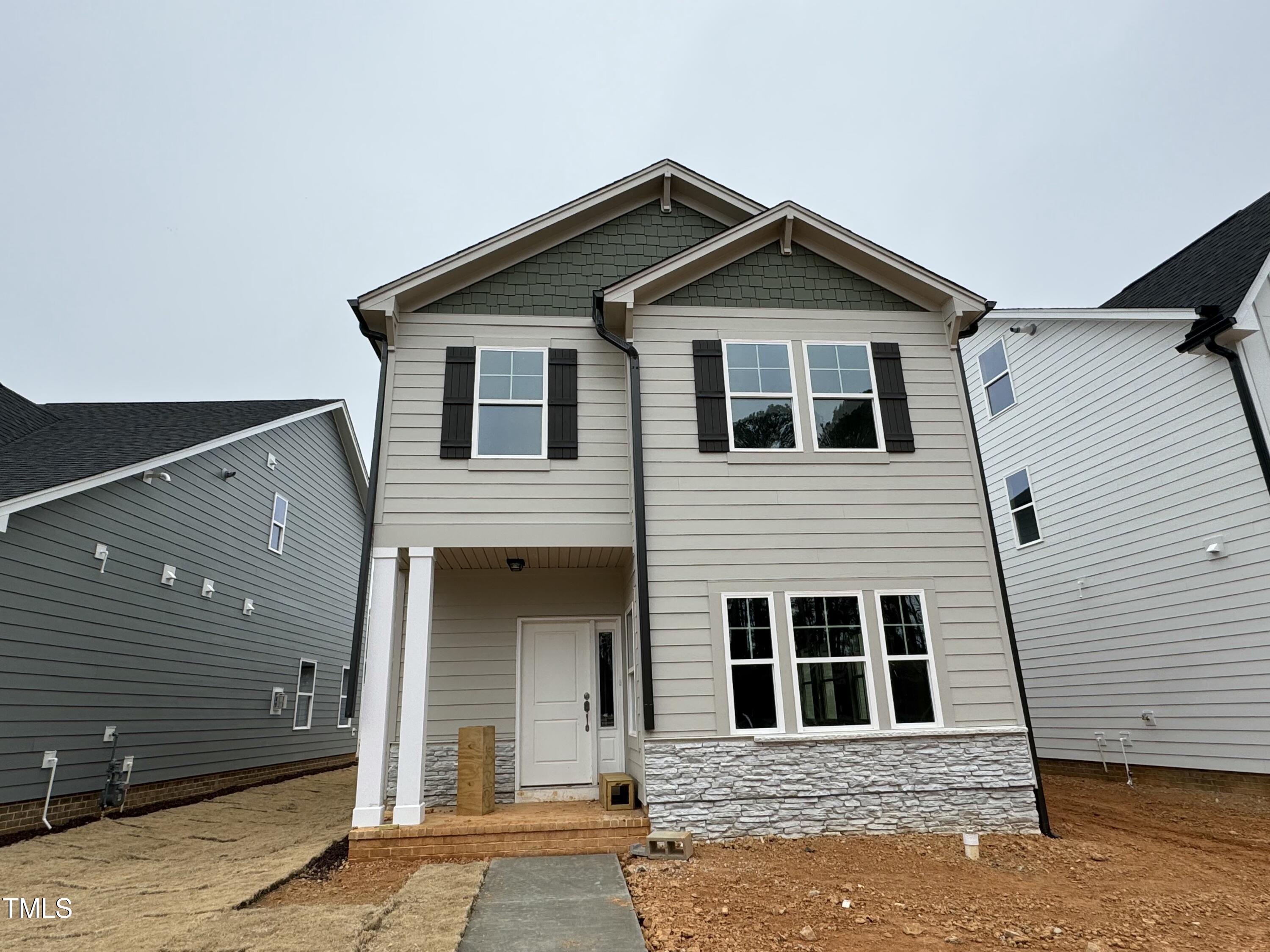 a front view of a house