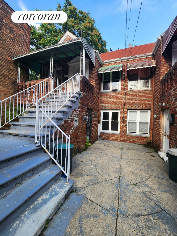 a house view with a deck