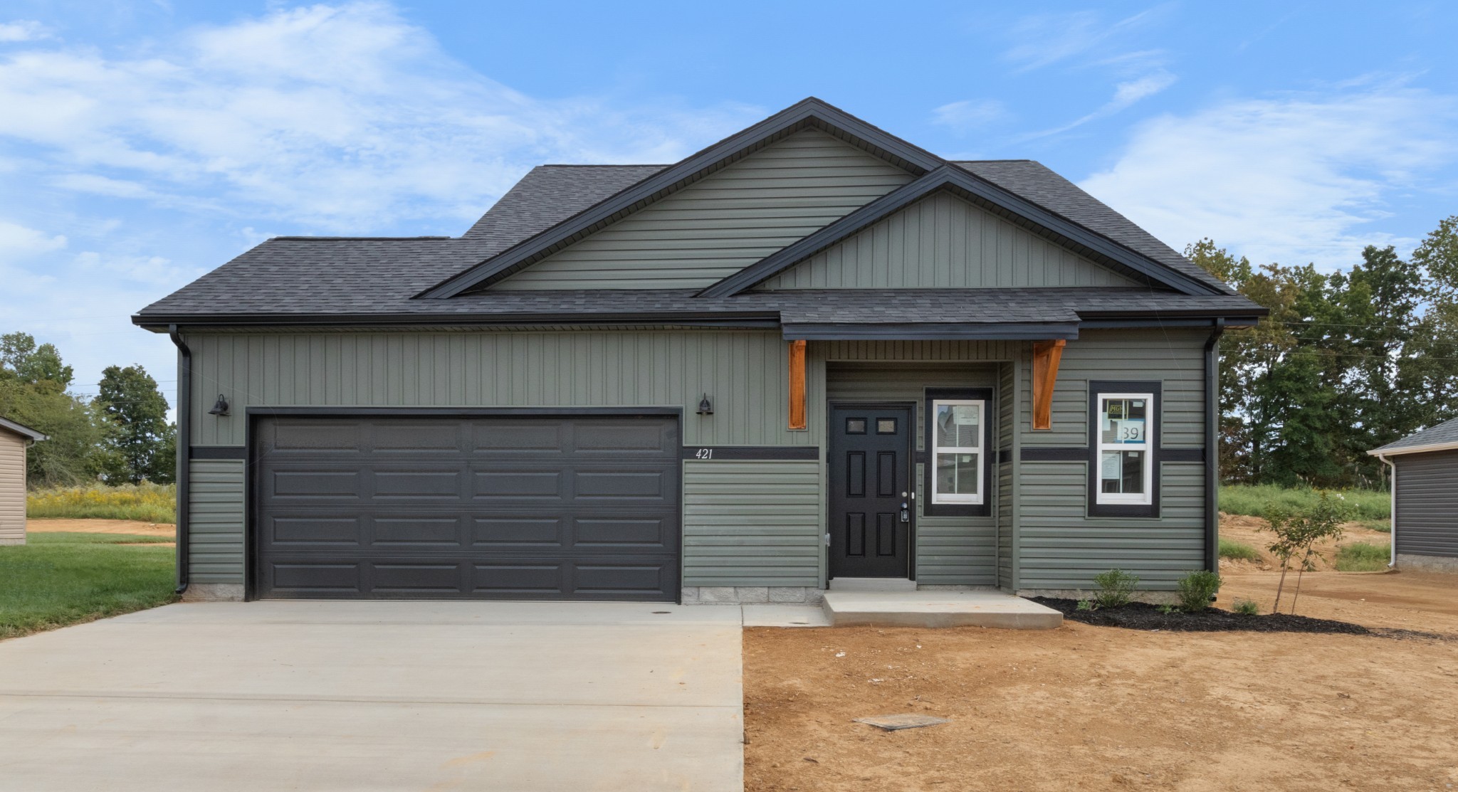 a front view of a house