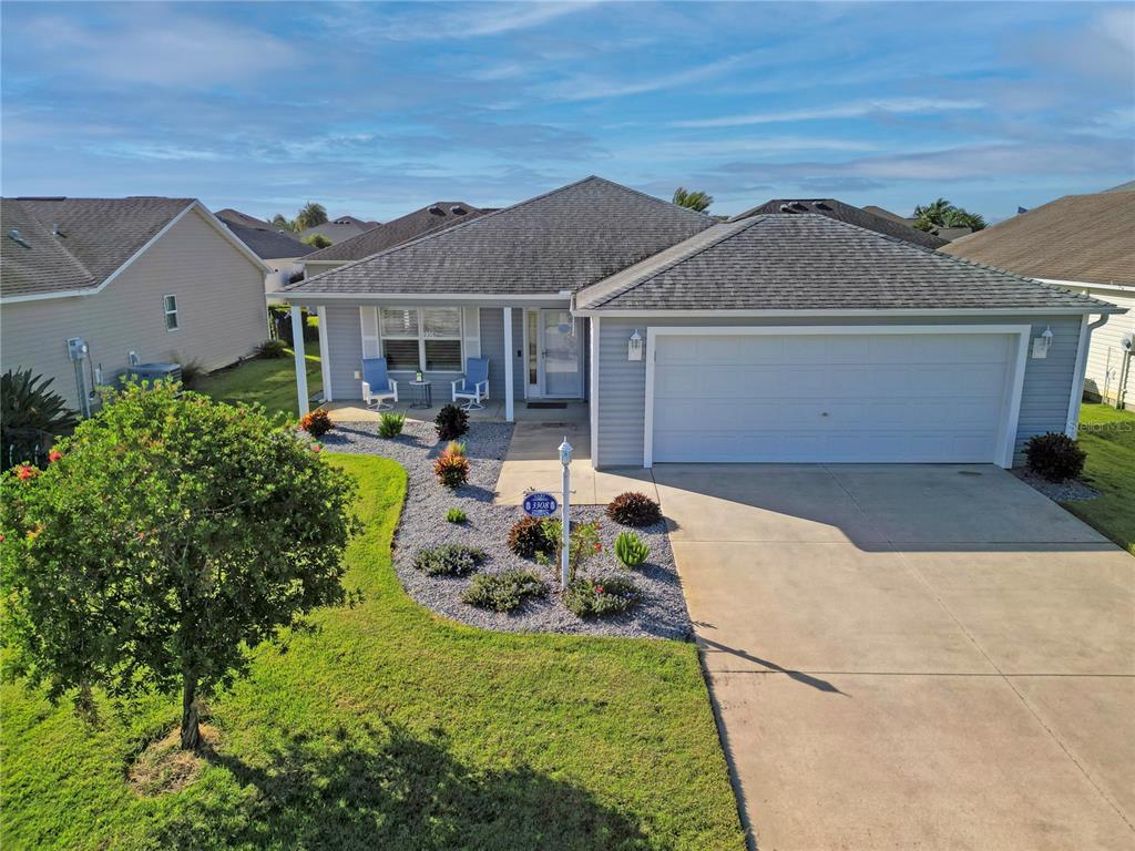 front view of a house with yard