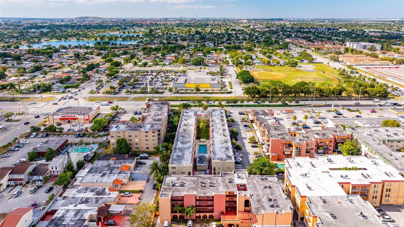 an aerial view of multiple house