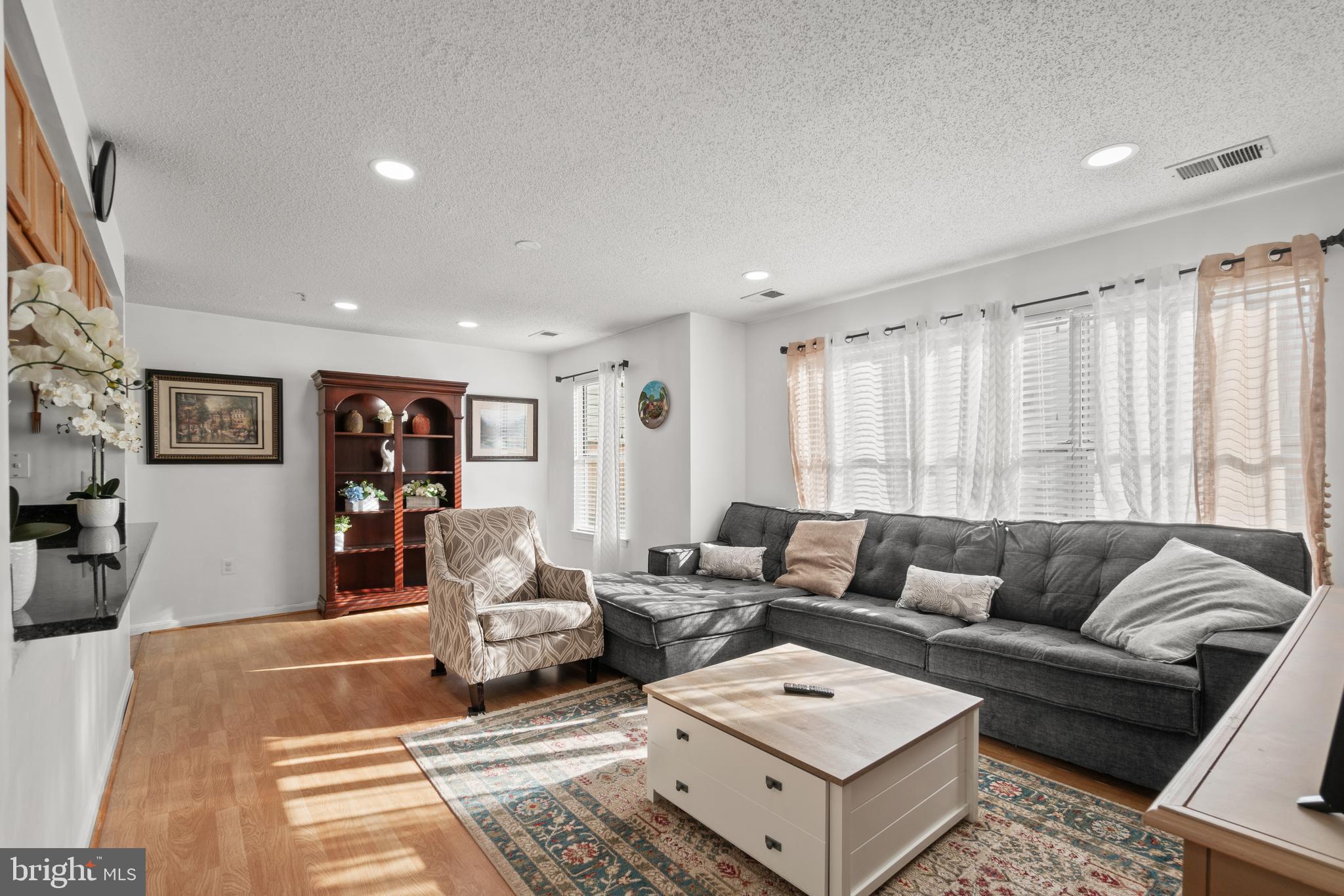 a living room with furniture and a couch