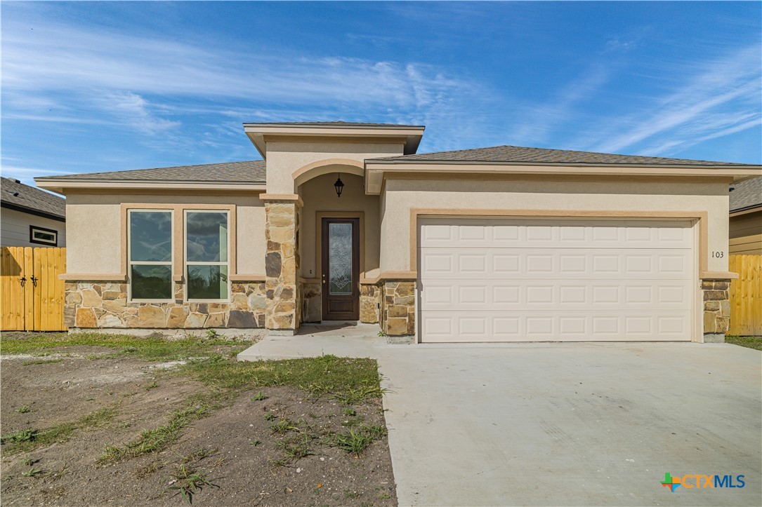 front view of a house with a outdoor space