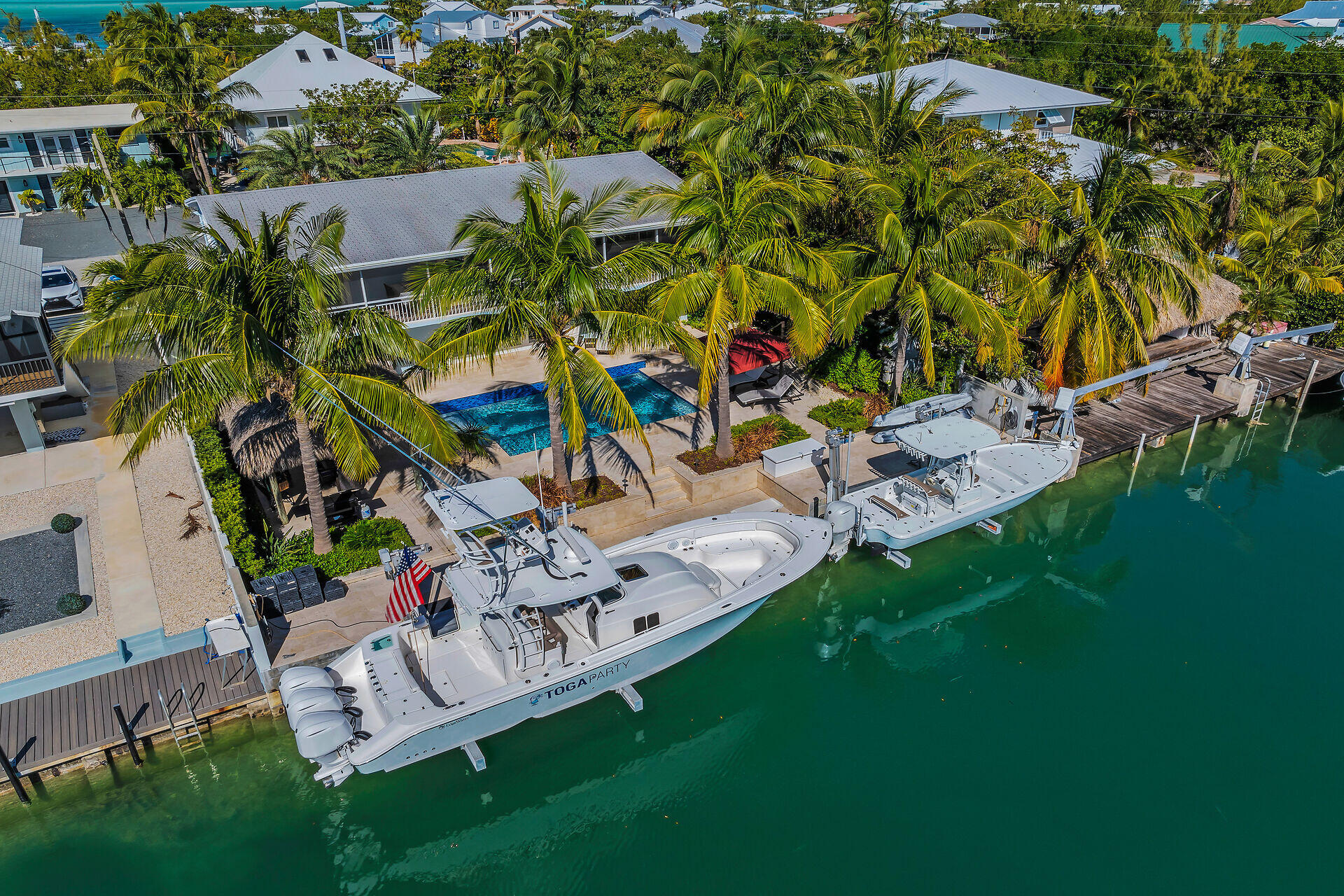 Aerial of back of home