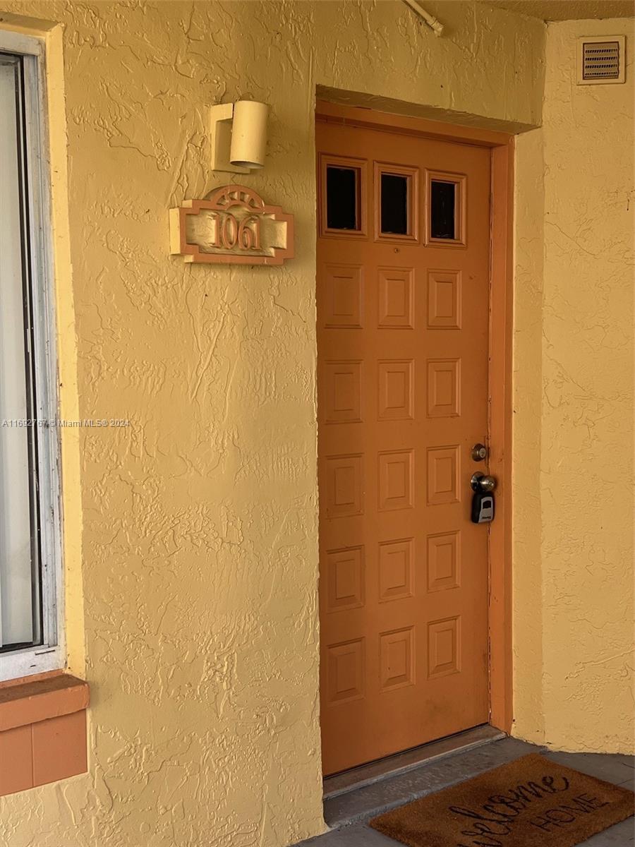 a view of front door of house