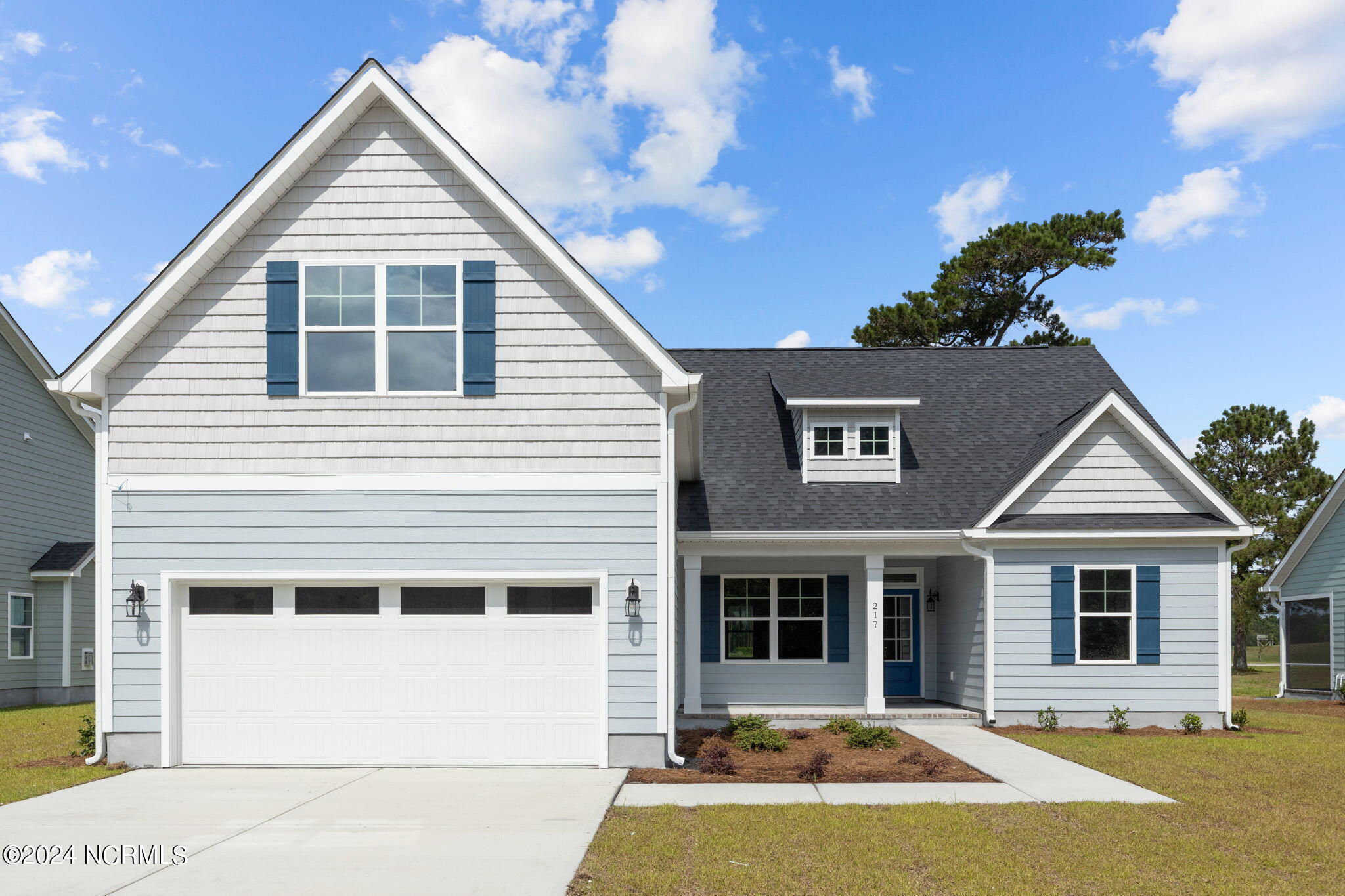 New construction overlooking golf course