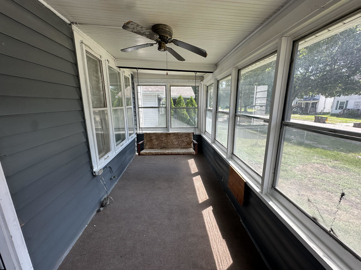 a view of a porch