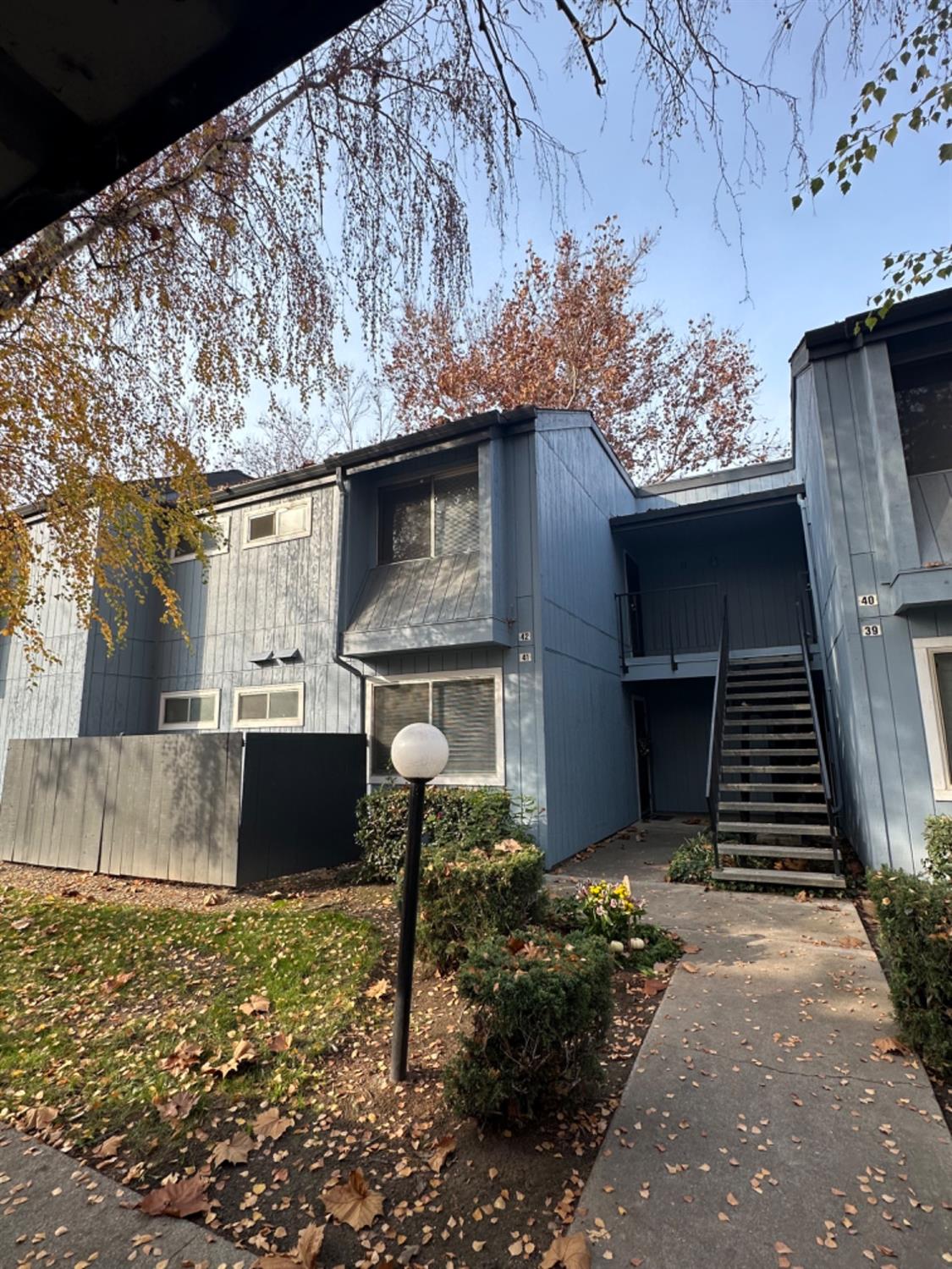 a backyard of a house