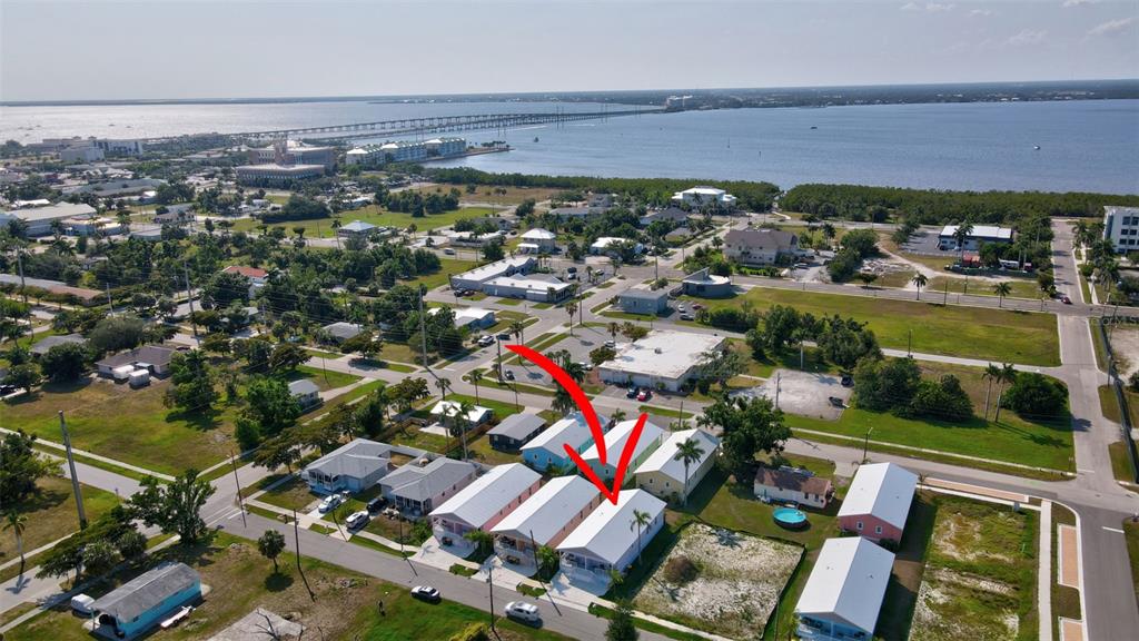 an aerial view of multiple house