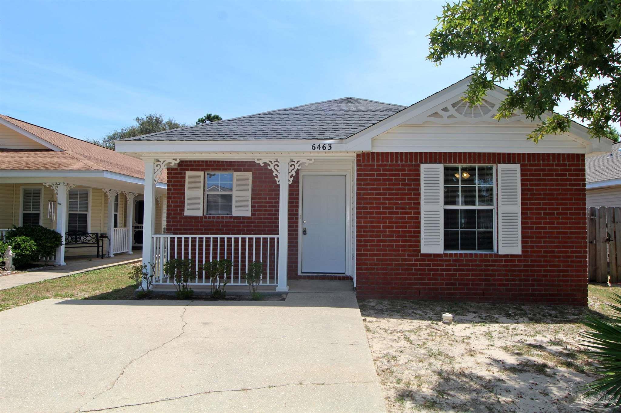 a front view of a house