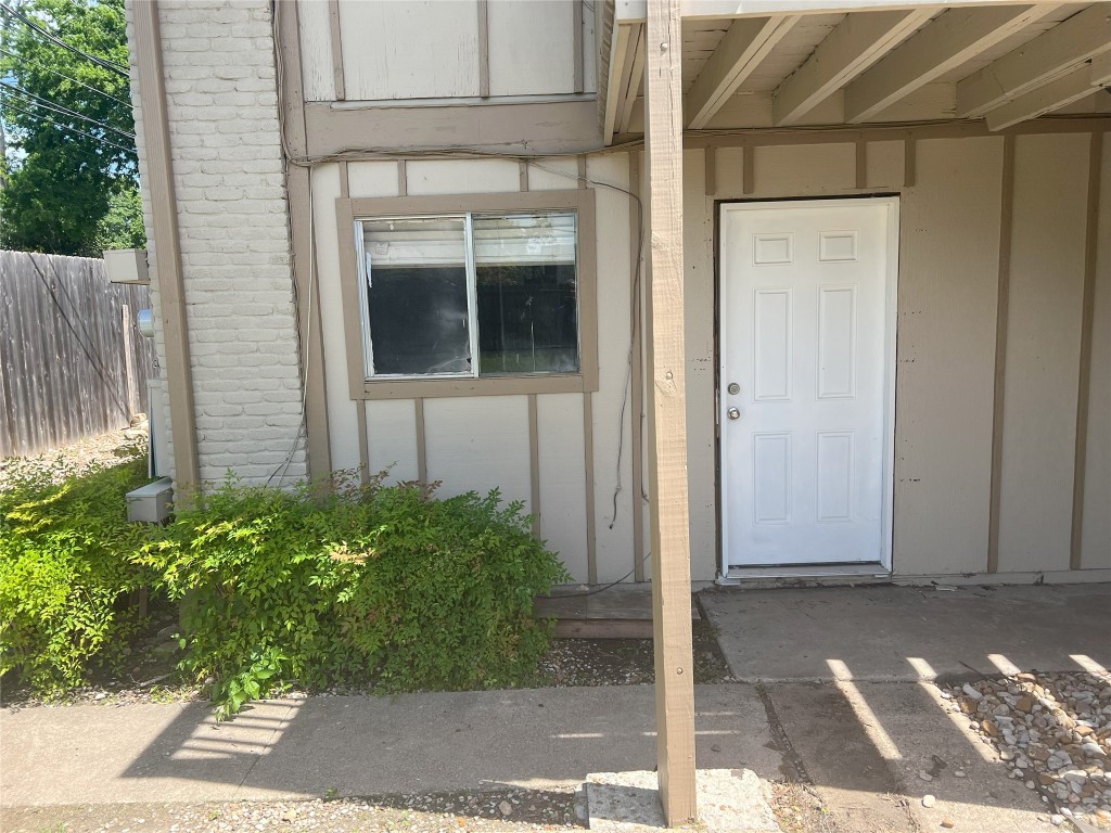 a view of a door of the house