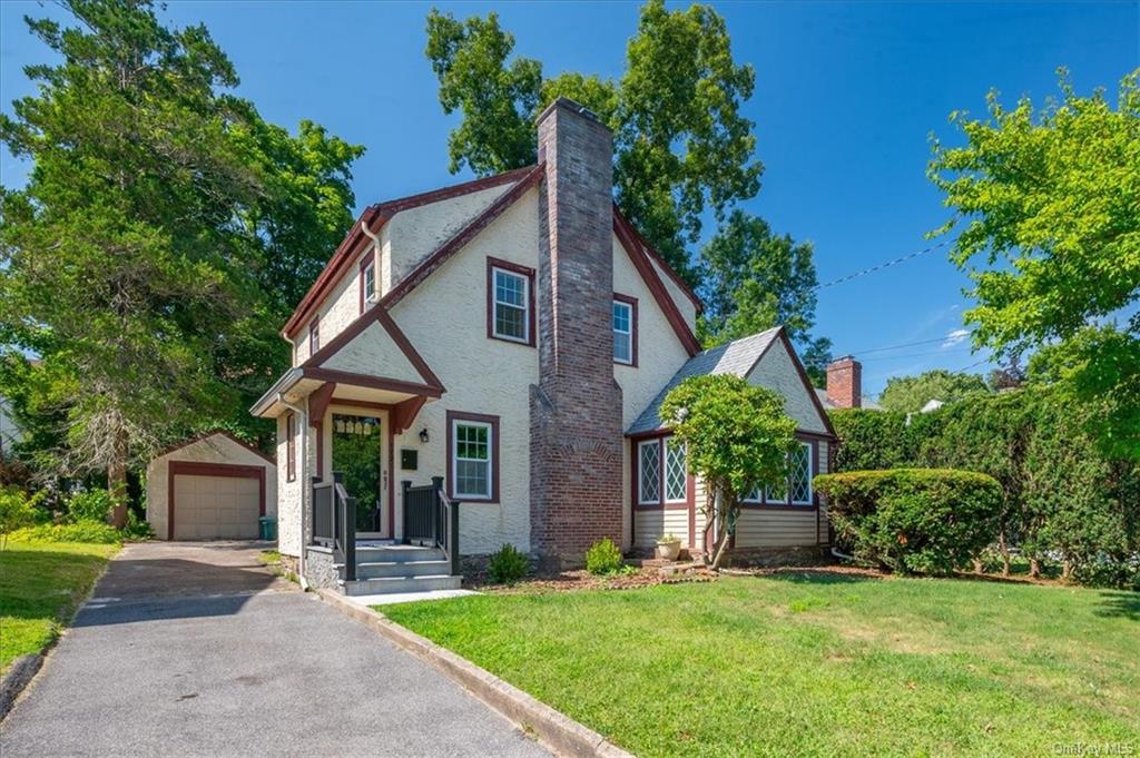 View of the charming Tudor located in Scarsdale's Edgewood neighborhood.