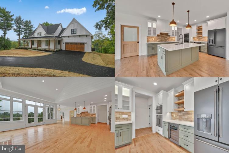 a view of kitchen with cabinets and wooden floor