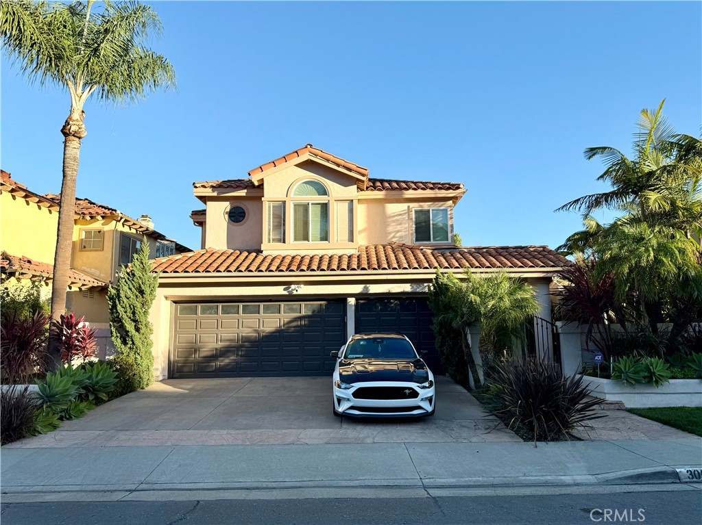 a house with palm tree in front of it