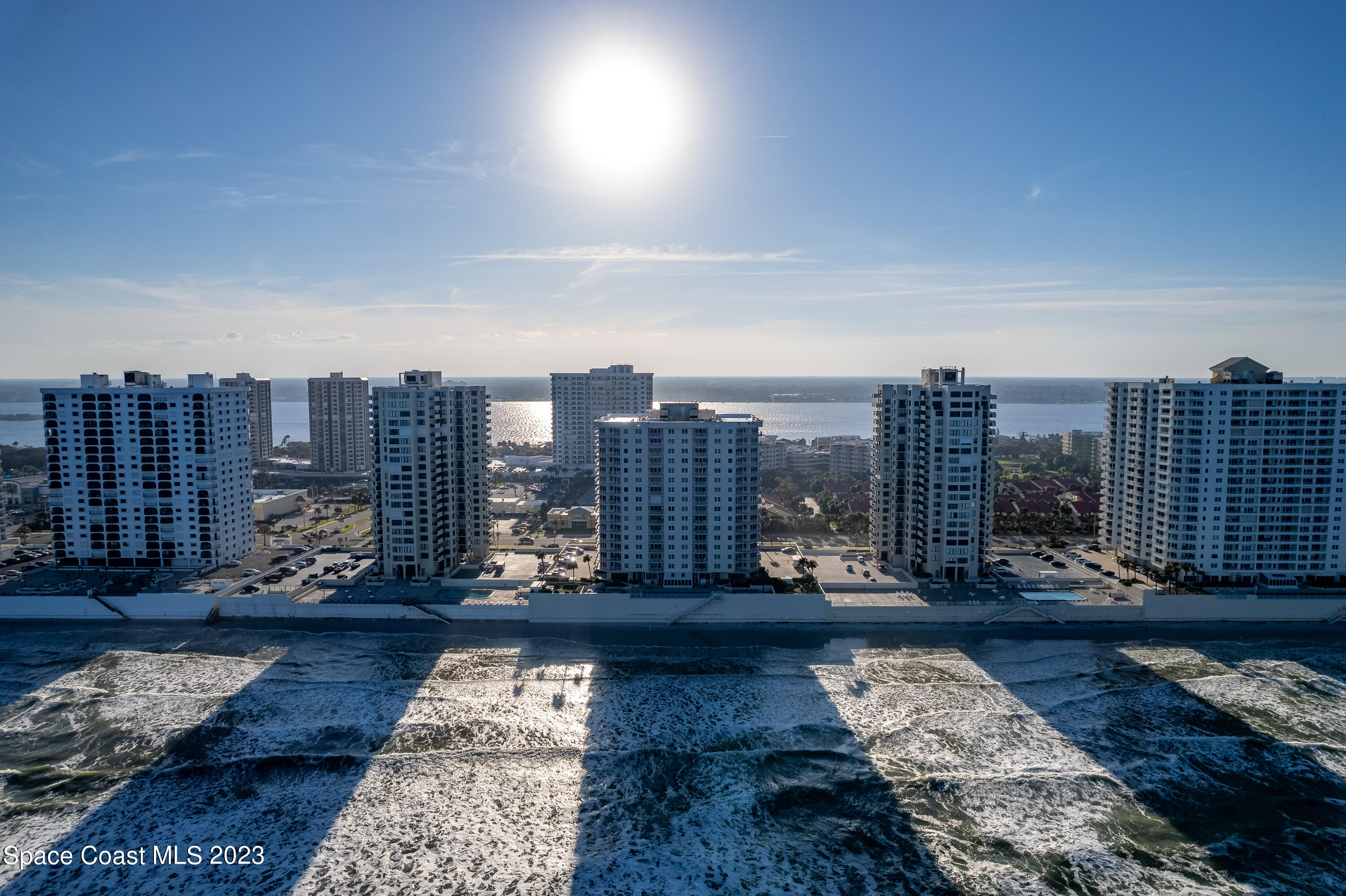 a view of city with tall buildings