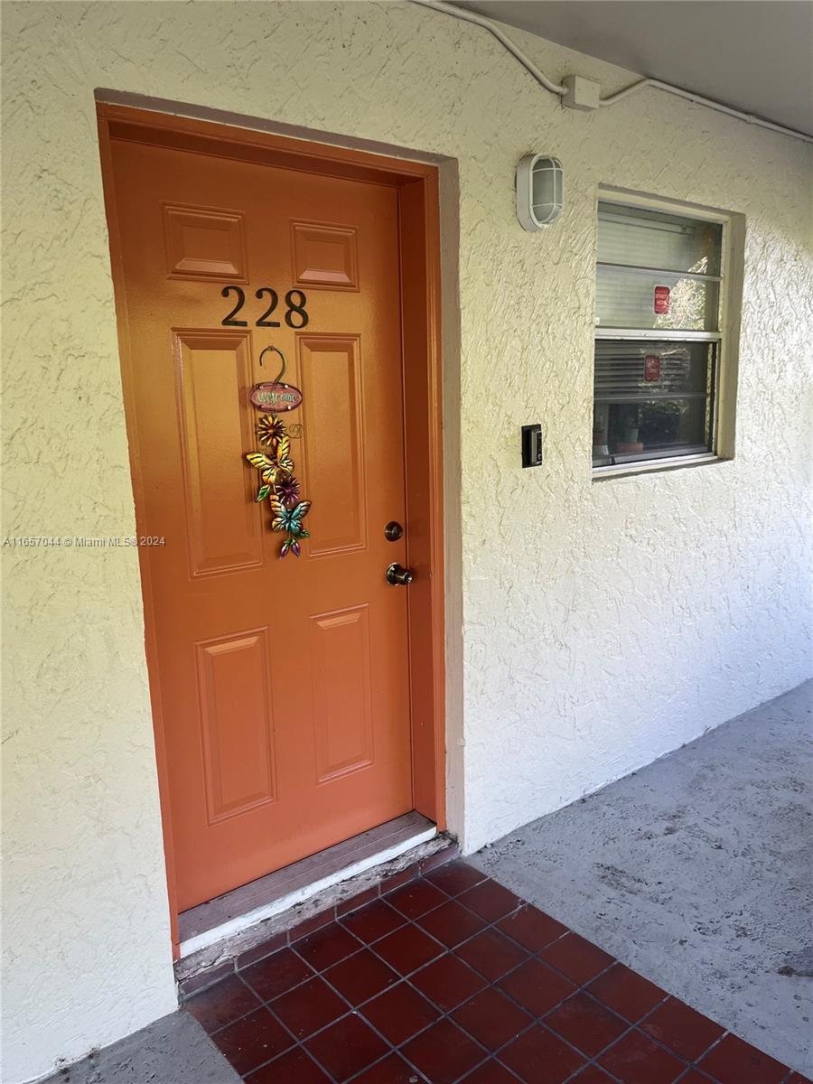 a view of an entryway door