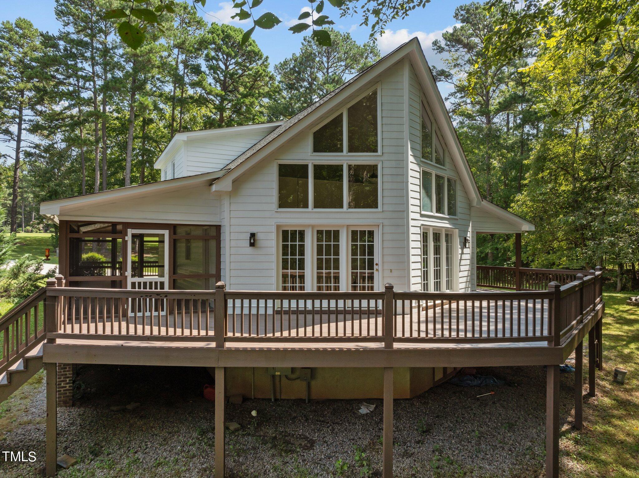 a view of a house with a deck