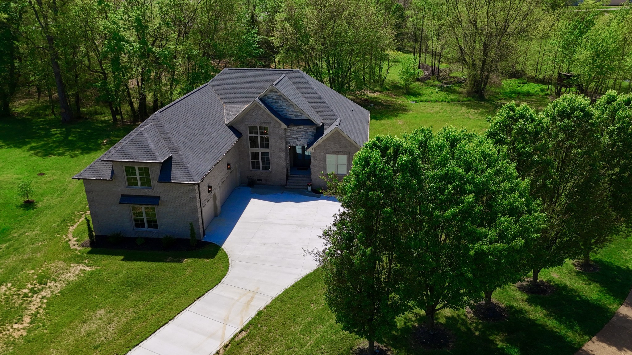 a aerial view of a house