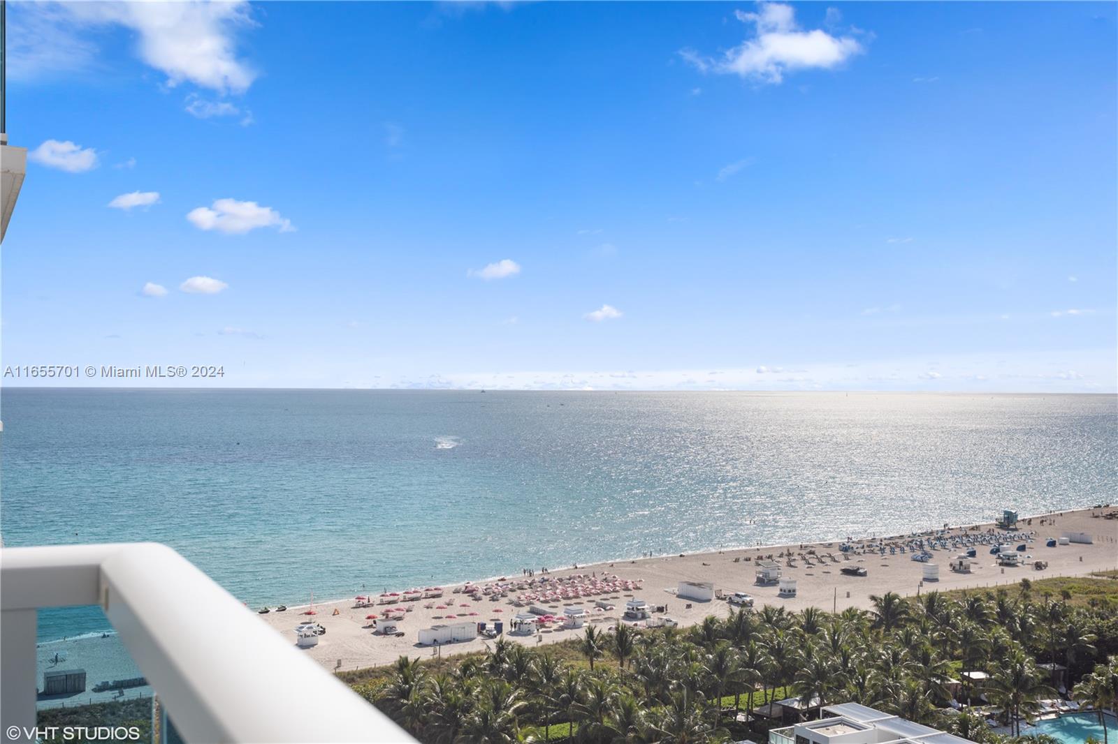 a view of an ocean and beach