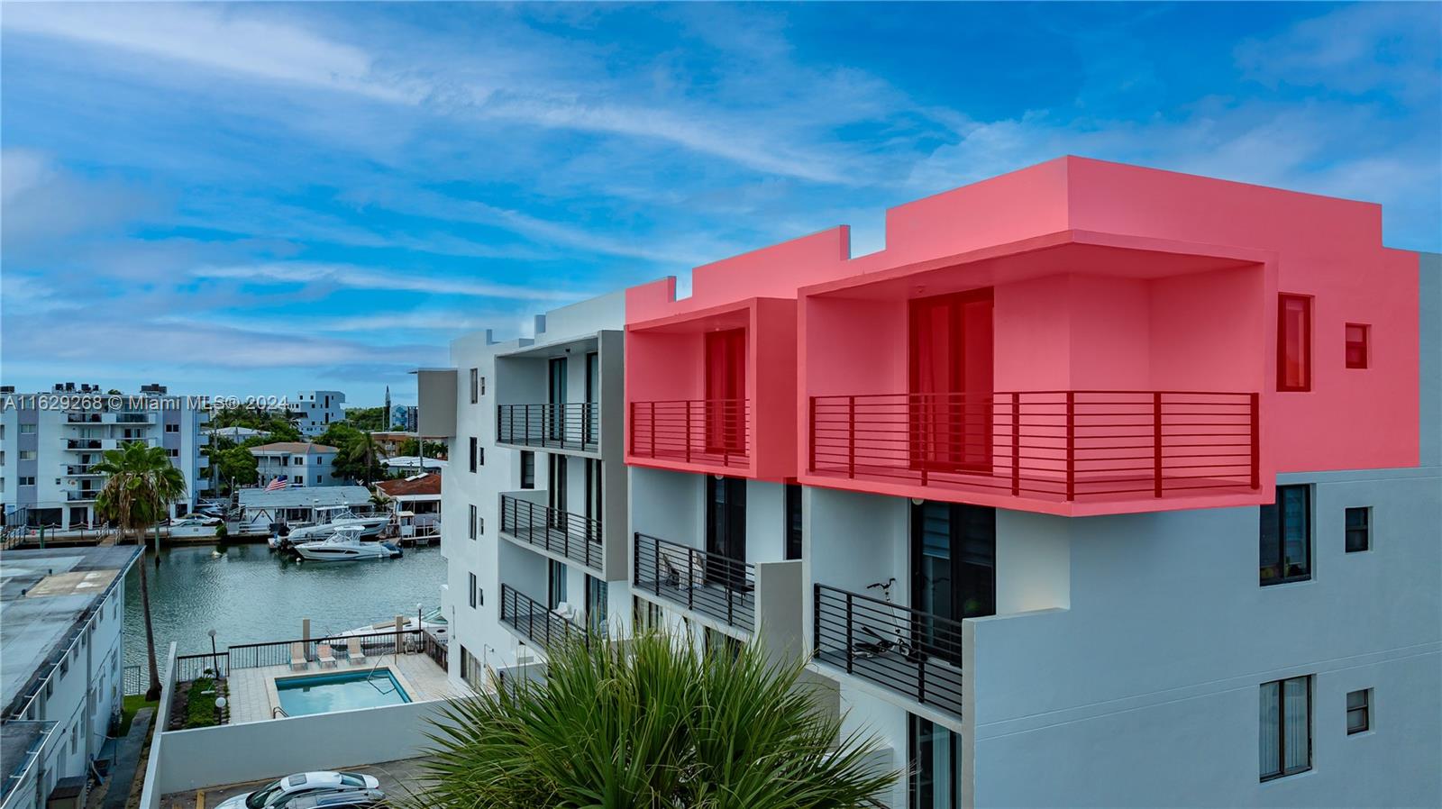 a view of a house with a balcony