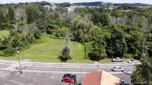 a view of a swimming pool with a yard