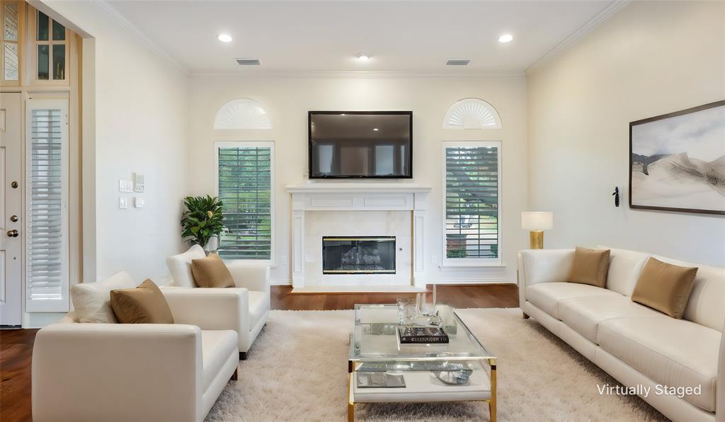 a living room with furniture or fireplace and a flat screen tv