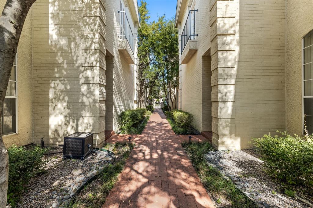 a view of a pathway of the building