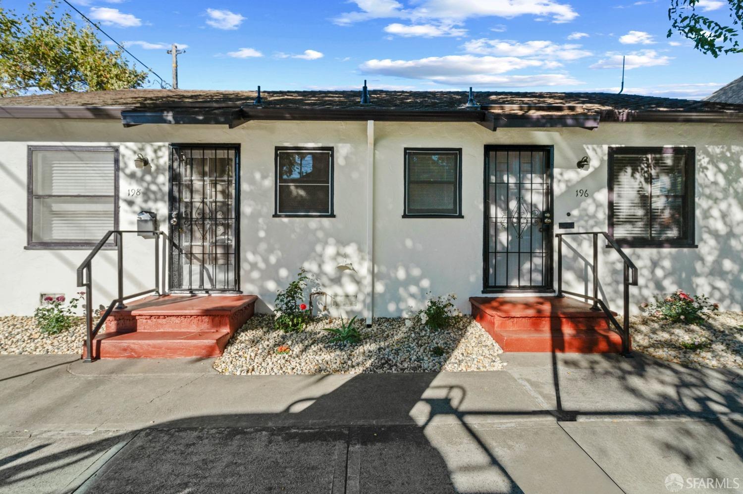 a front view of a house