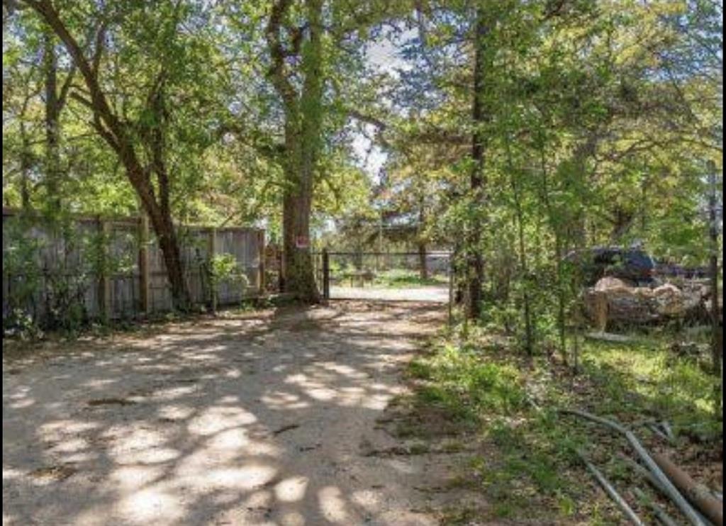 a view of backyard with green space