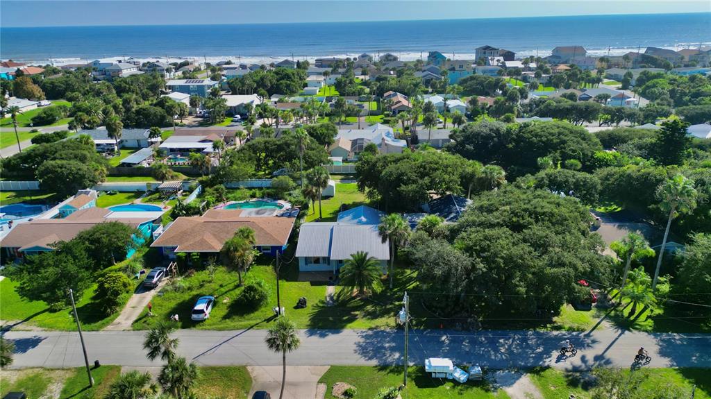 an aerial view of multiple house