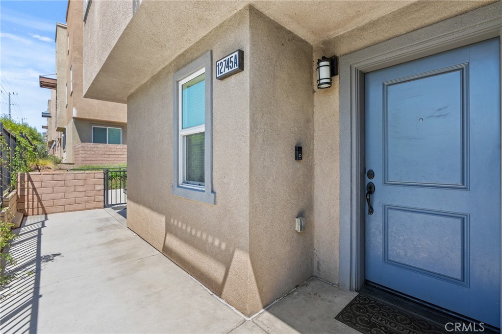 a view of front door of house