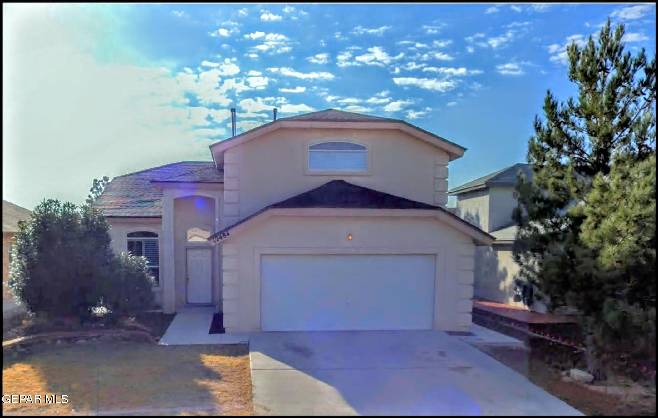 a front view of a house